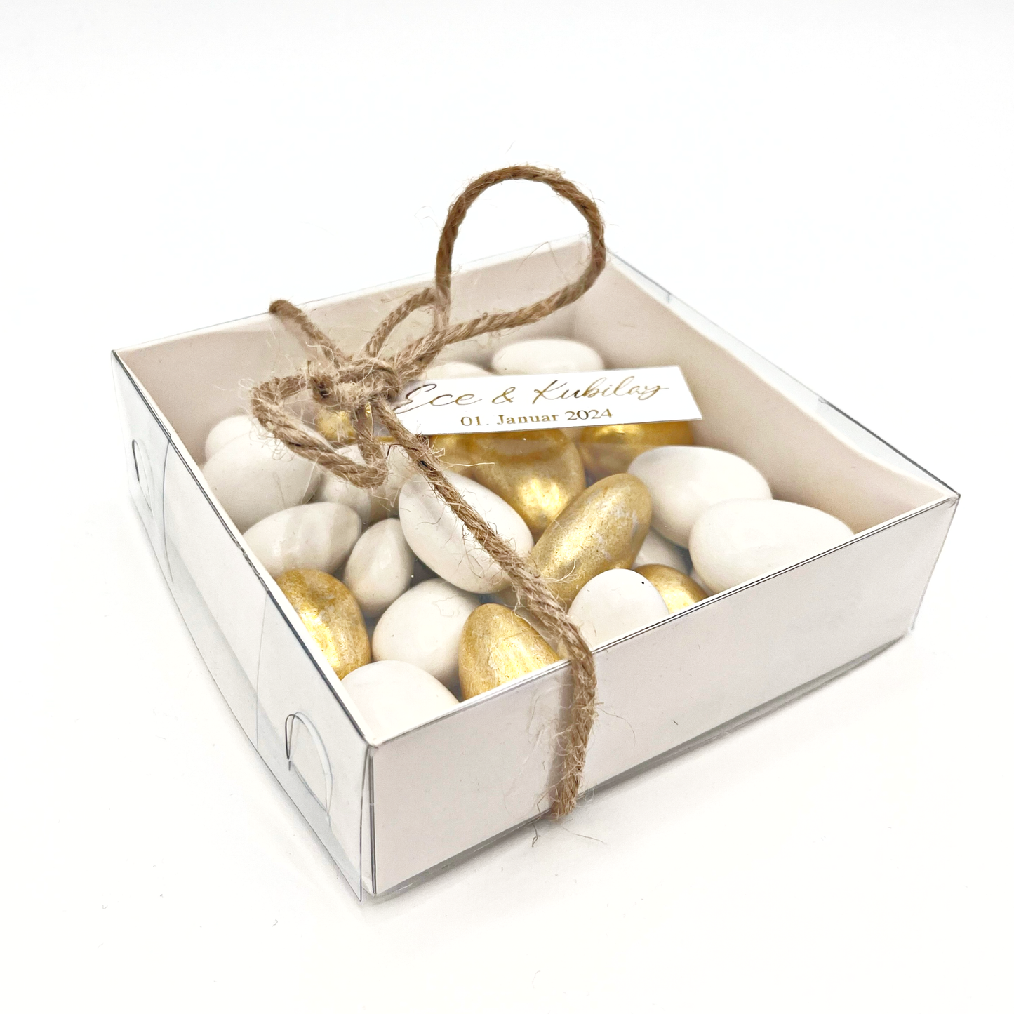 Personalisierte Hochzeits Mandeln mit Box