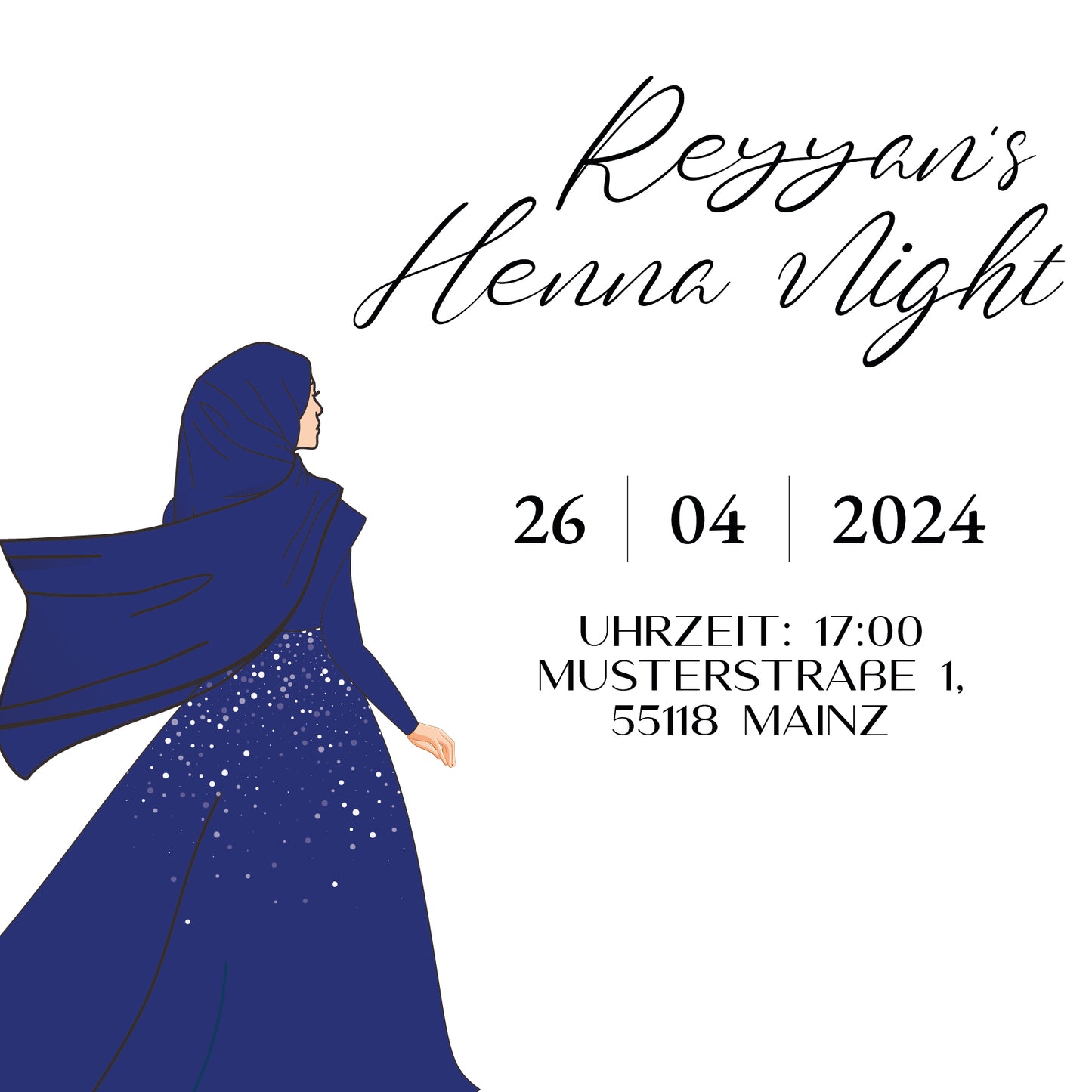 Henna Night Einladungskarte