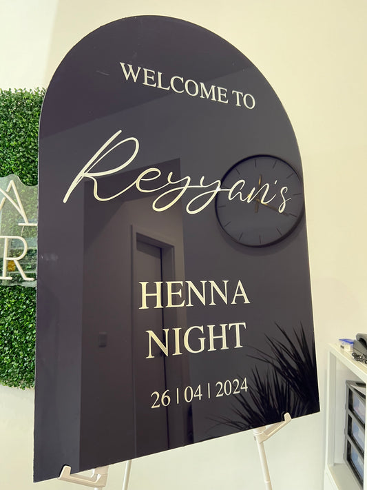 Rundes Henna Night Empfangstafel