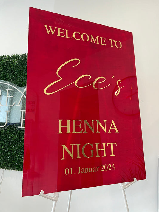 Henna Night Empfangstafel